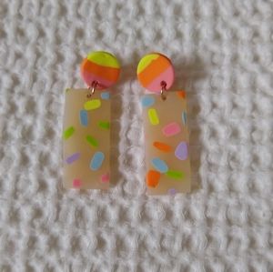 Confetti Earrings, Polymer Clay, Meghan Stinar